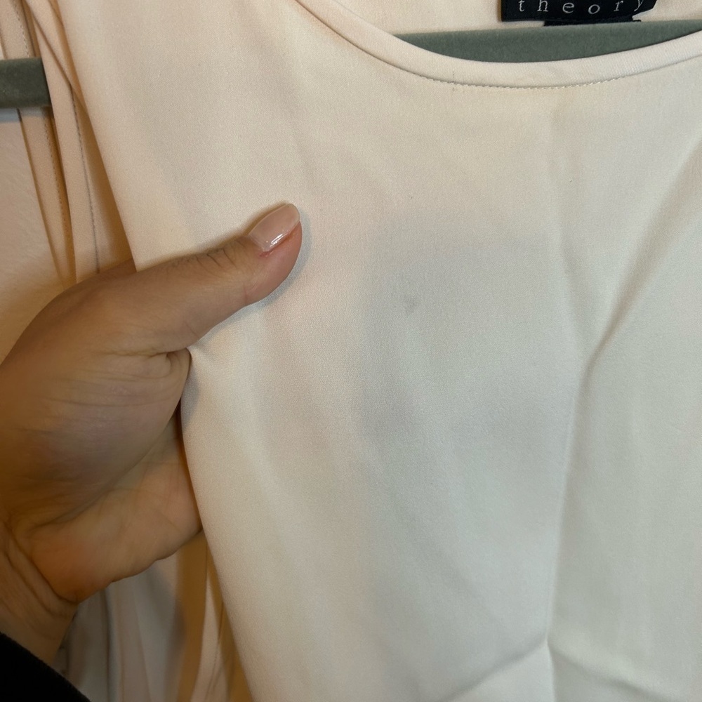 Theory Off White Silk Apron Style Dress - Picture 6 of 7